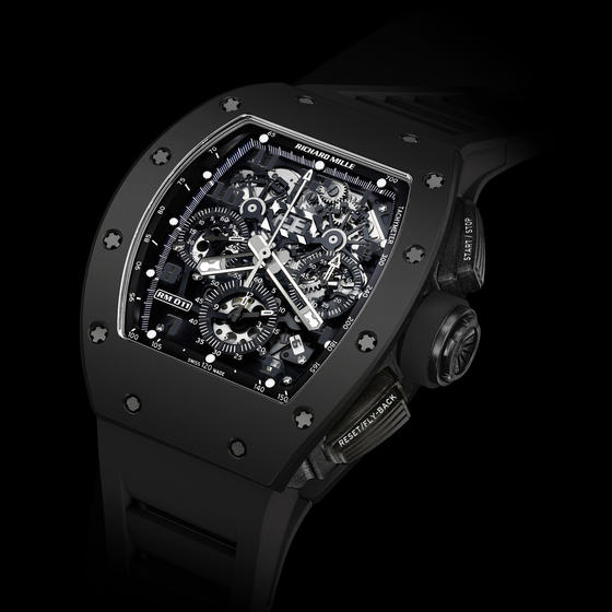 Richard Mille RM 011 - RM 011 Flyback Chronograph Black Phantom replica watch